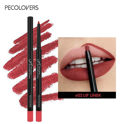 Waterproof Matte Lipliner Pencil Red Contour.