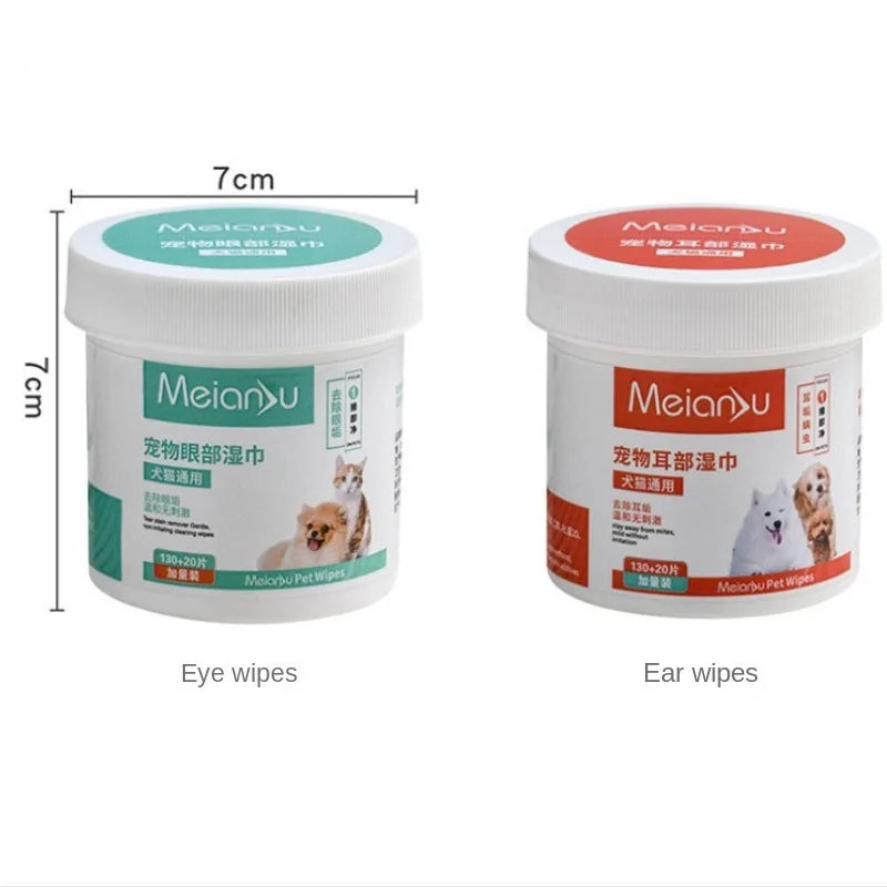 Pet Remove Dirt Eyes, Ears Wipes.