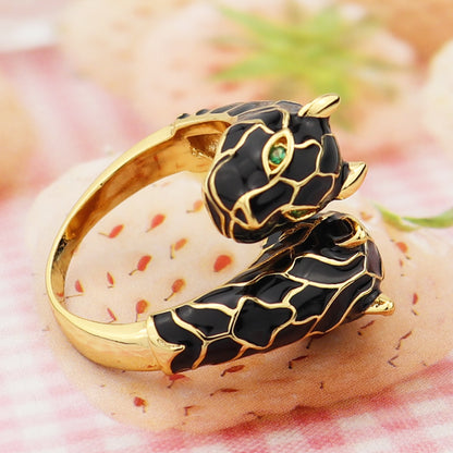 Classic animal shape ring tiger head ring full of zircon Party Wedding Gift Jewelry R2600