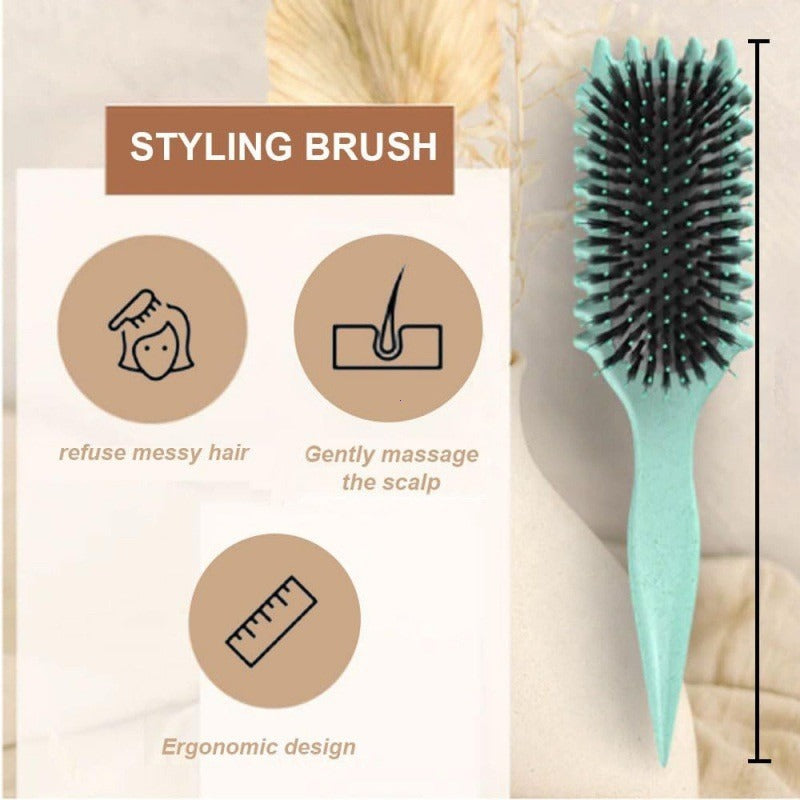 Curls Styling Brush Bristle Detangling Hair.