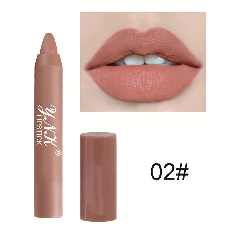 Matte lipstick pencil, Velvet finish, Long-lasting lip color, Waterproof lipstick, 12 vibrant colors, Lip pencil set, Makeup essentials, Lipstick collection, Smooth application, Bold lip colors, Matte lip pencil, Cosmetics beauty, Lip makeup, Lipstick gift, Lipstick kit,