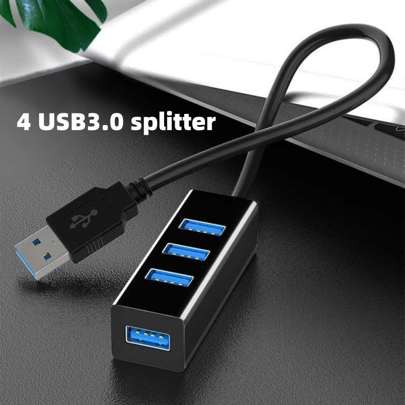 Portable 4-Port USB 3.0 Hub High Speed USB Cable Divider Charger Extension Cables USB Splitter Adapter OTG For Phone PC 30/120cm