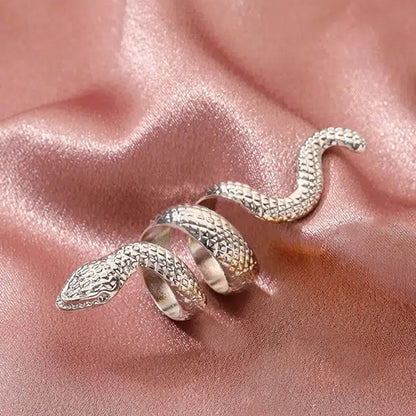 CAOSHI Fashion Party Opening Ring with Snake Shape Design Stylish Female Animal Jewelry for Daily Life Adjustable Accessories