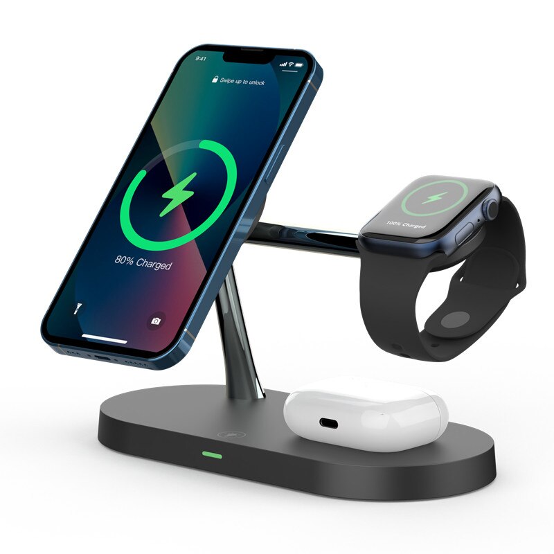 3-in-1 Magnetic Wireless Charger Stand For iPhone.