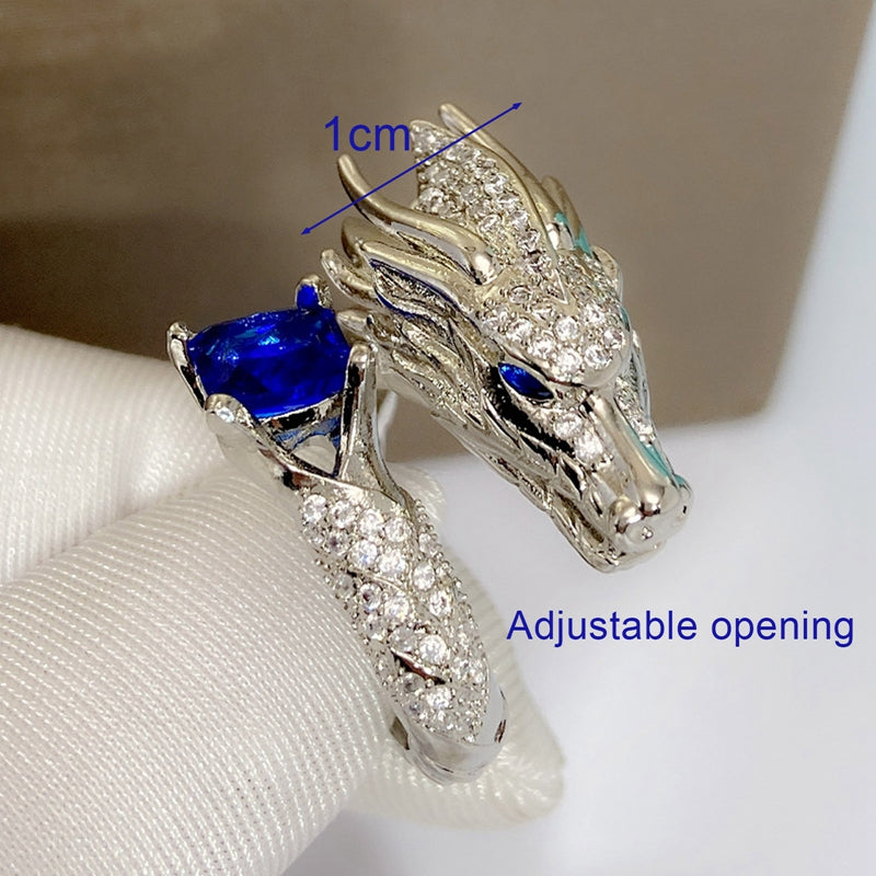 Vintage Dragon Shaped Finger Rings For Men Women