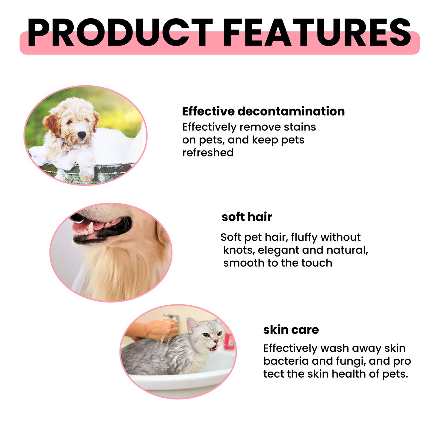 Pet Removal Soap Hair Smoothing Body Washing.