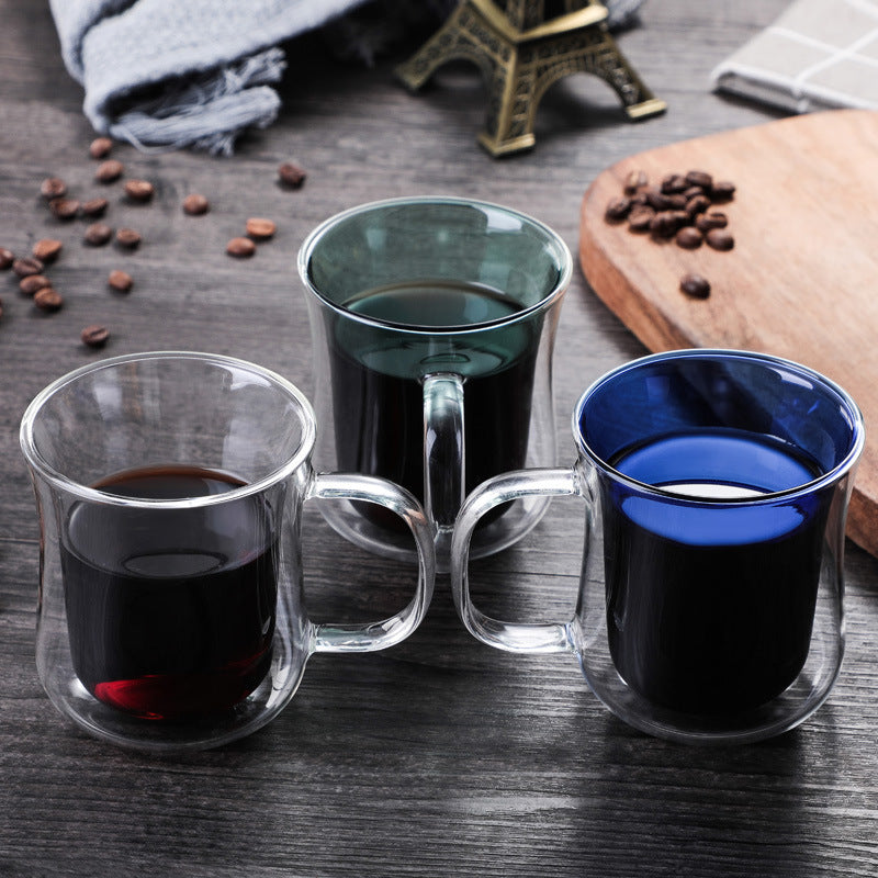 Double-Layer Insulation High Borosilicate Glass Coffee Cup