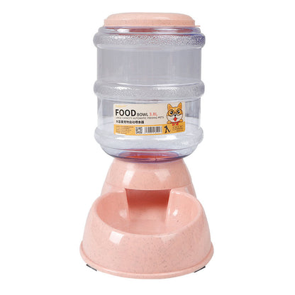 Dog Automatic Feeders Plastic Water Bottle Cat Bowl.