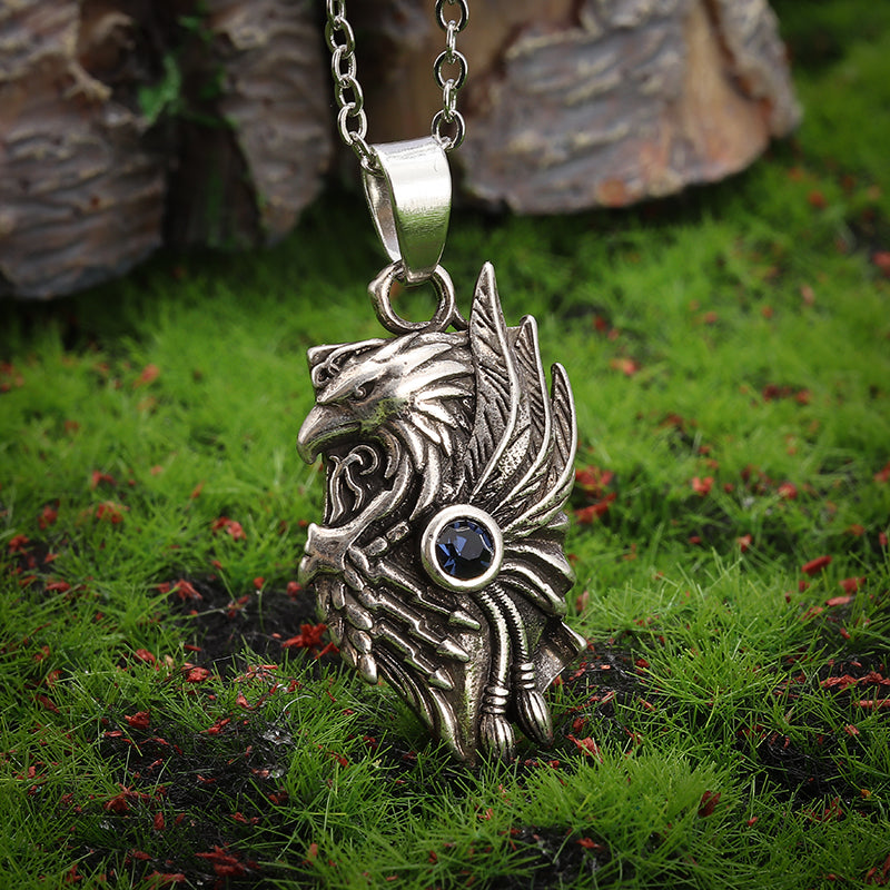 Exquisite charm trendy domineering war horse tiger animal pendant necklace men's hip-hop rock party jewelry gift