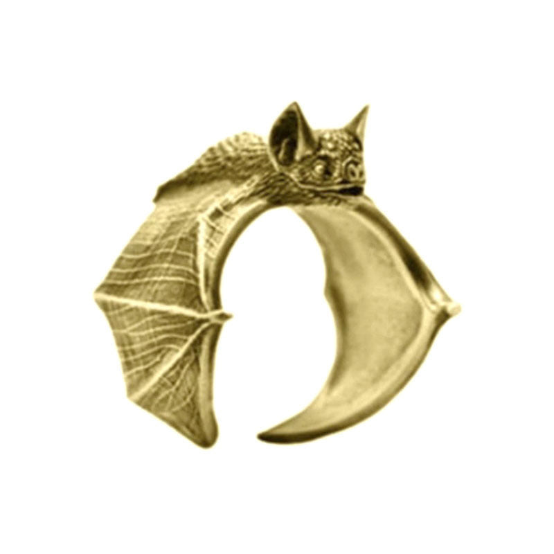 Punk Style Ring Animal Dragon Bat Shape Opening Rings Adjustable Alloy Temperament Male Jewelry Gift Direct Sales Hot