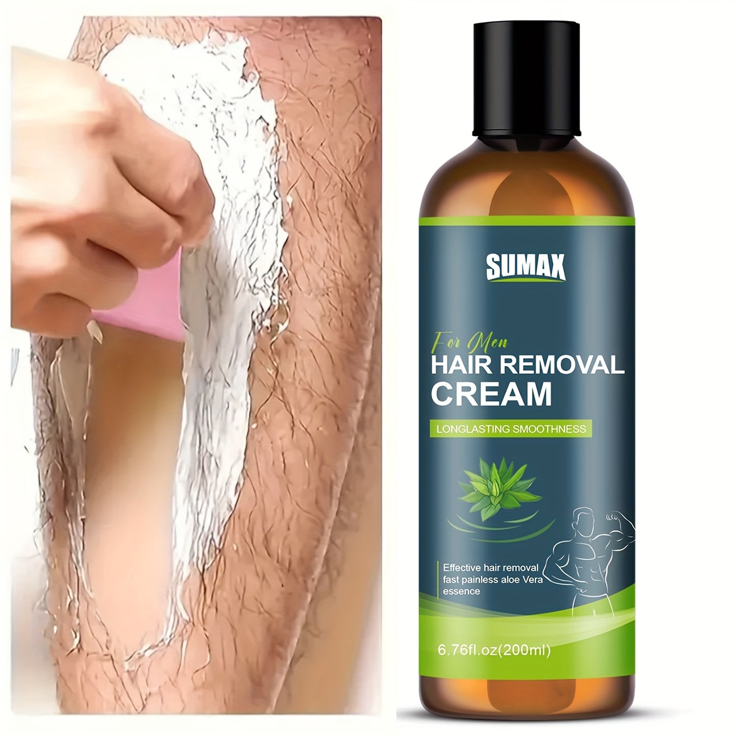 Men's Hair Removal Cream Aloe Vera,.