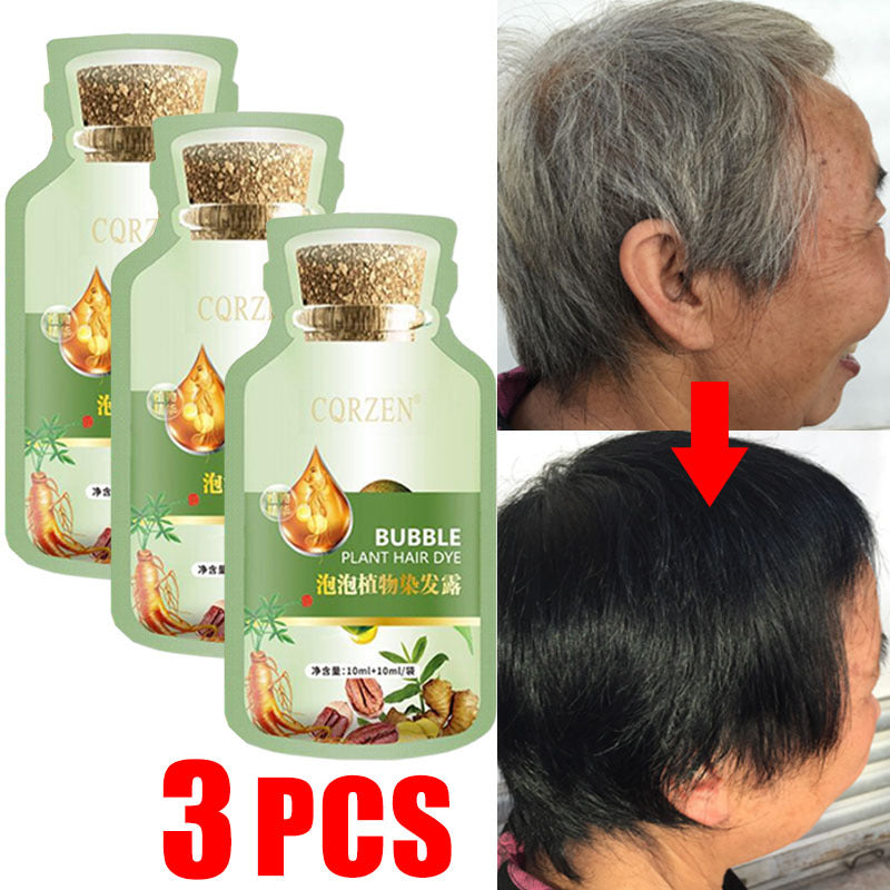 Gray White Hair Treatment Shampoo White To Black Natural Color.