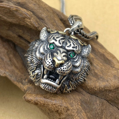 BOCAI S925 Sterling Silver Rings 2022 New Fashion Three Dimensional Tiger Heads Zircon Pure Argentum Hand Jewelry for Men Women