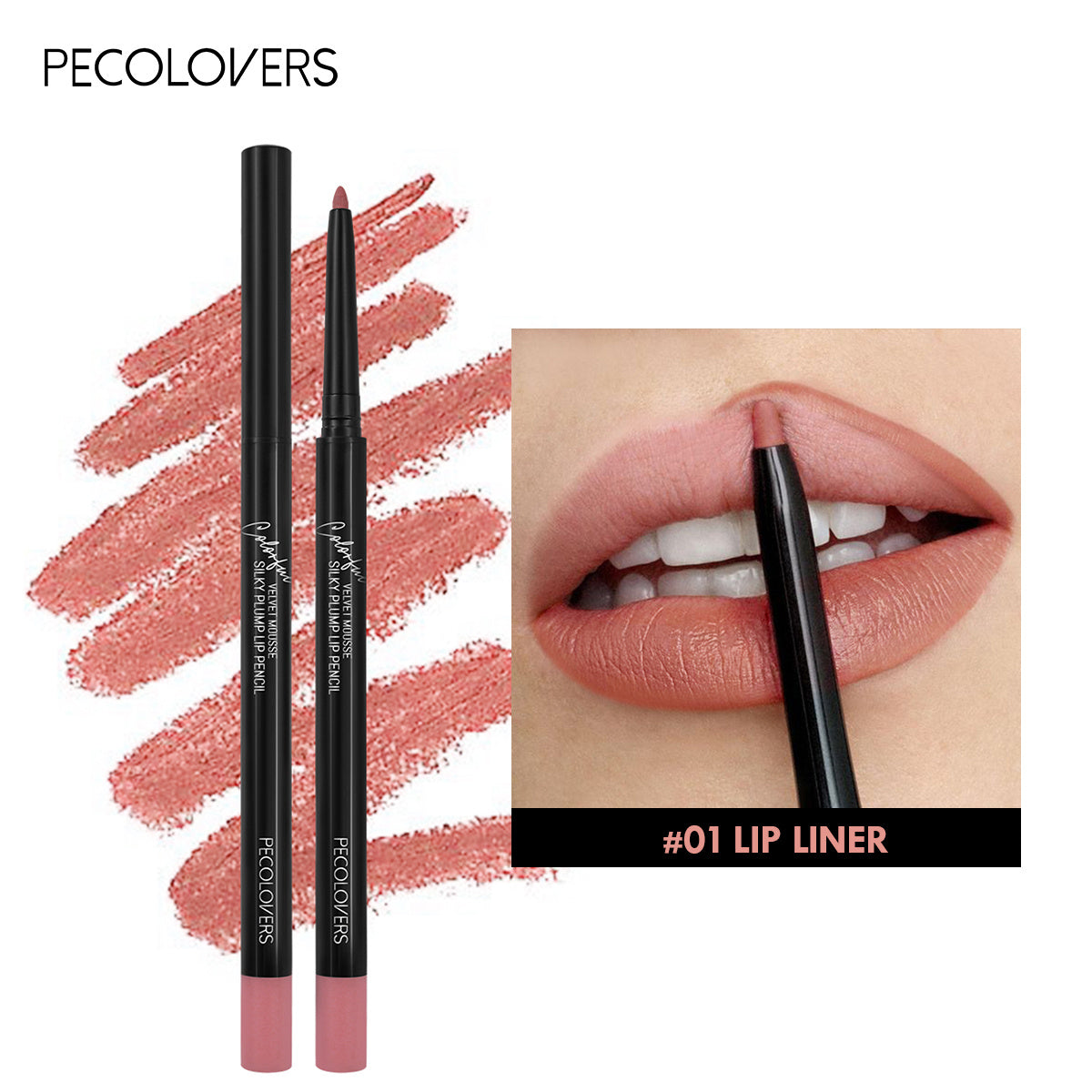 Waterproof Matte Lipliner Pencil Red Contour.