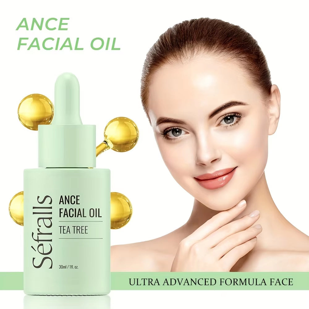 Sefralls Tea Tree Facial Oil Desalinates Acne Marks Hydrating Cleaning Skin Facial Oil 30ml