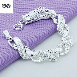 Fine 925 Sterling Silver Charm Bracelets  White.