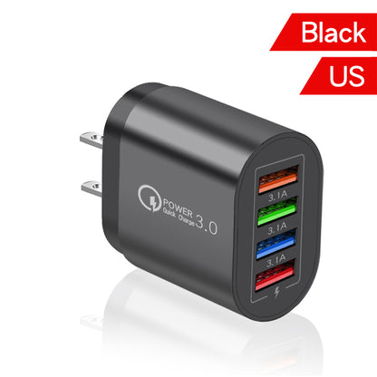 USB Charger: 4 Port 60W 3.1A Quick Charge