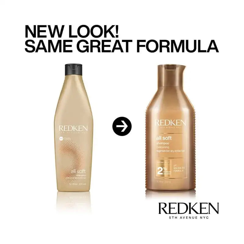 Redken All Soft Shampoo Smuggling for dry hair.