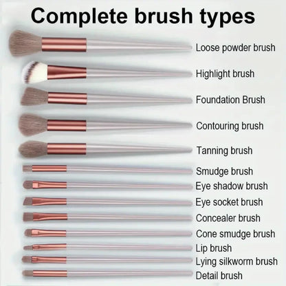 13PCS Soft Fluffy Makeup Brushes Set Premium Eye Shadow Foundation Women Cosmetic Brush Eyeshadow Blush Beauty Make Up Tools