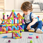 Kids Magnetic Construction Set Magnetic Balls Stick Building Blocks Montessori Educational Toys For Children Gift