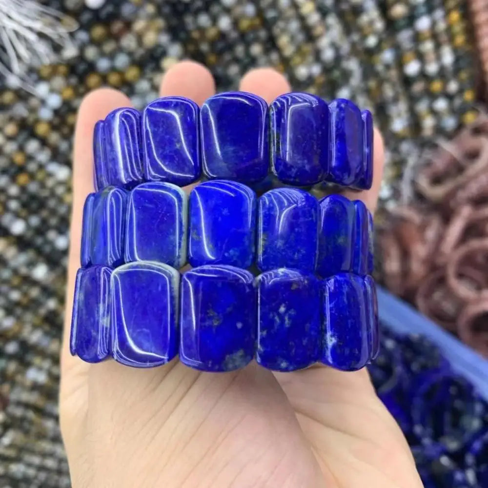 natural Lapis lazuli stone beads bracelet natural gemstone jewelry bangle for woman for man for gift wholesale !