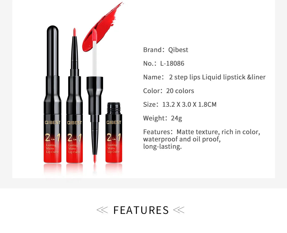 ON SALE - Double Head Lipgloss Plus Lip Liner.