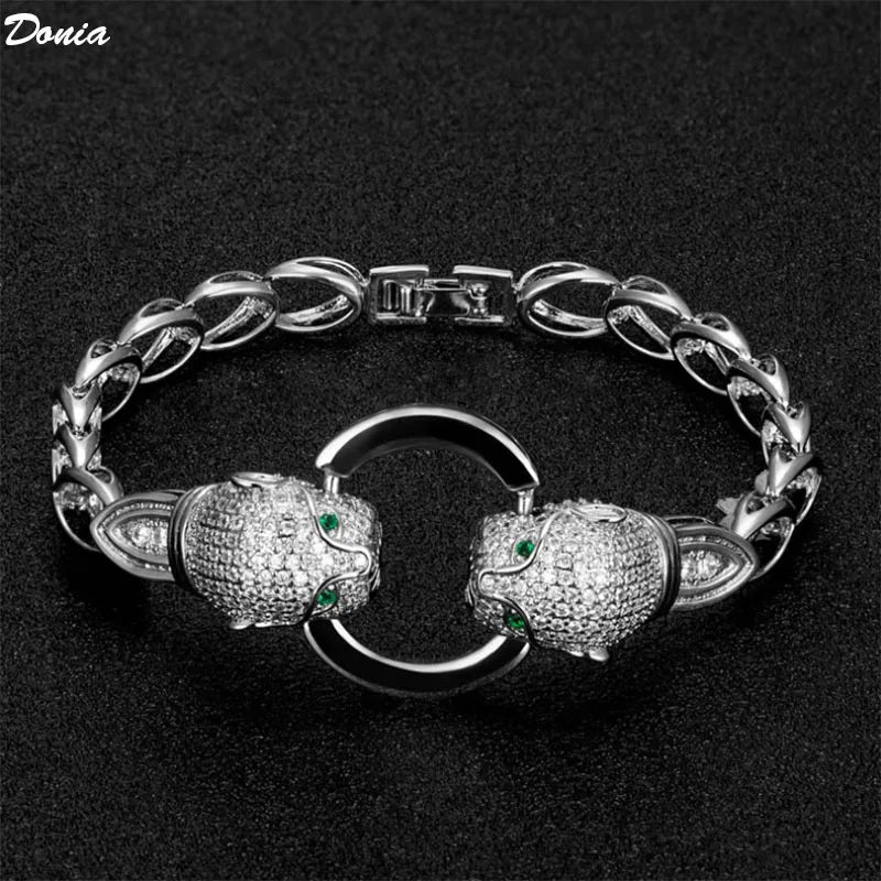 Donia Jewelry Fashion European and American titanium steel bracelet ladies animal luxury personality bracelet jewelry