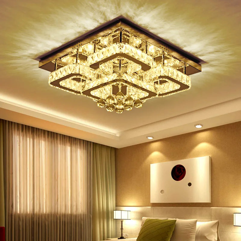 Modern Crystal Ceiling Lights: Luxury LED Ceiling Lamps.