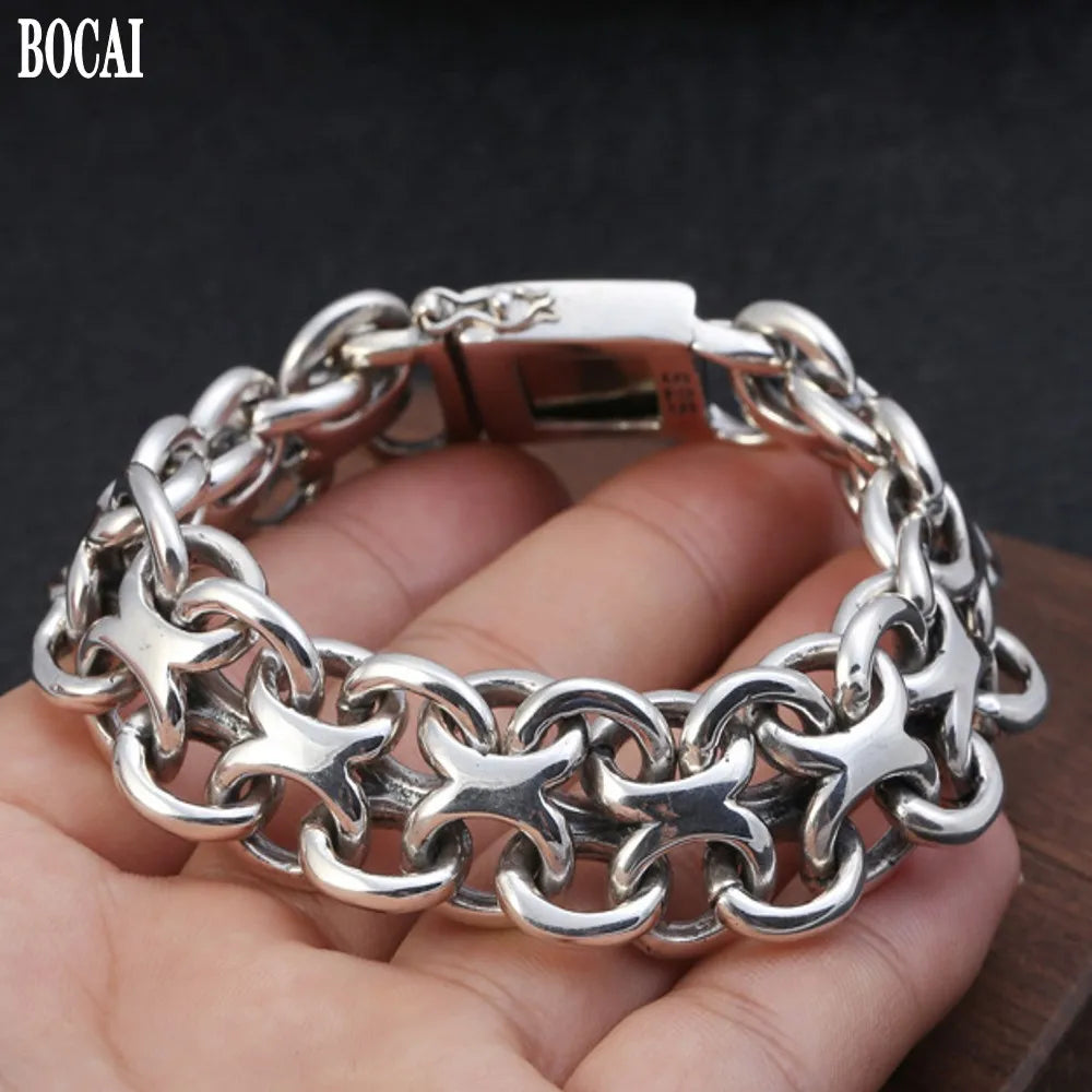 Pure Silver Men's Bracelet  Personality Creative