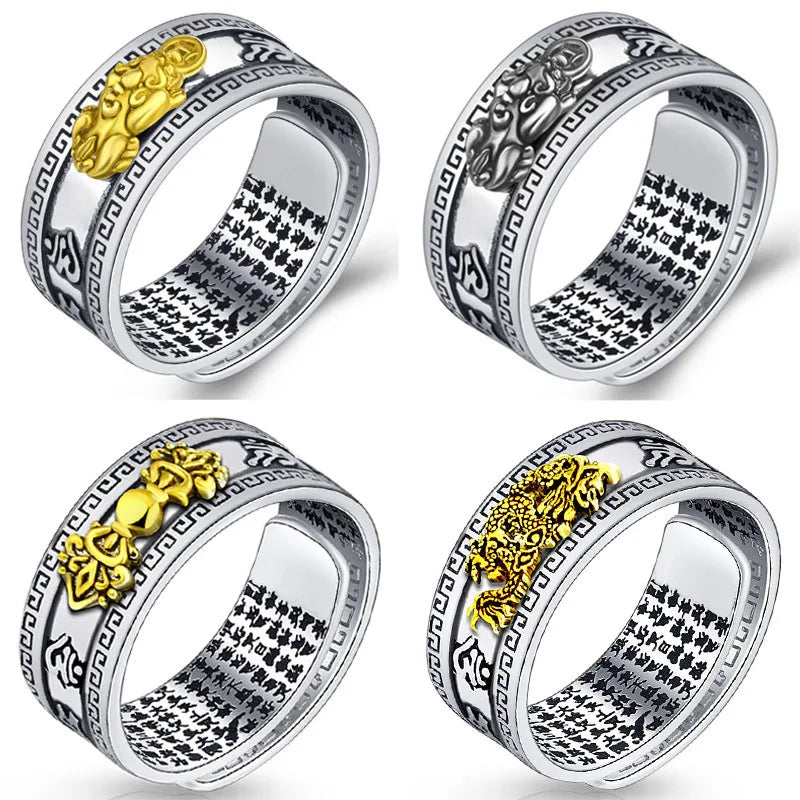 Adjustable Men Ring Amulet Wealth Ring