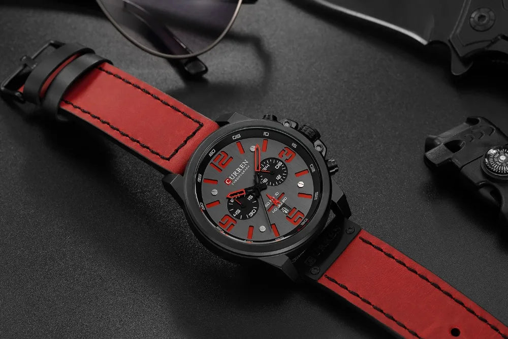 Watch For Men Top Brand Luxury CURREN Fashion Leather Quartz Men Watches Date Business Sport Male Wristwatch Clock Montre Homme