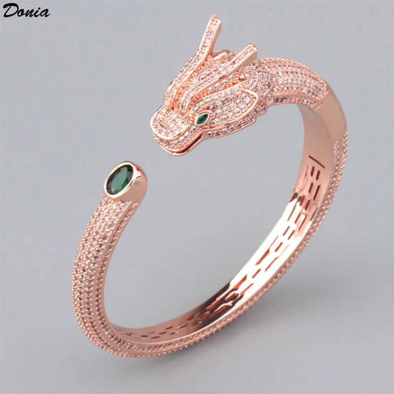 Donia jewelry Fashion European and American micro-inlaid AAA zircon bracelet luxury high-end women's jewelry ring