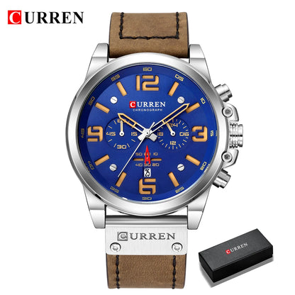 Watch For Men Top Brand Luxury CURREN Fashion Leather Quartz Men Watches Date Business Sport Male Wristwatch Clock Montre Homme