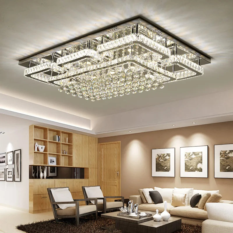 Modern Crystal Ceiling Lights: Luxury LED Ceiling Lamps.