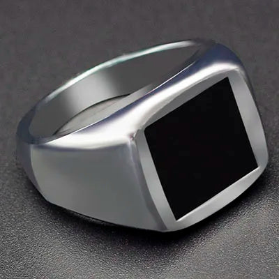 2021 Square Black Hero Ring: Stylish, Durable Men's Jewelry