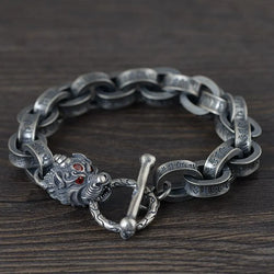 Silver Antique Bracelet for Man Christmas Gifts