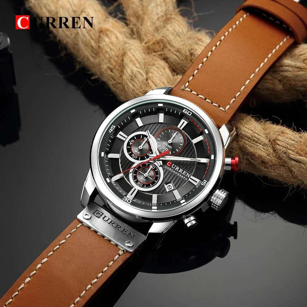 curren fashion date quartz men watch