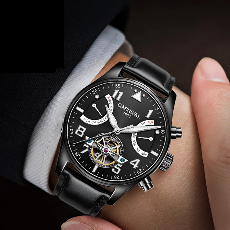 Luxury Tourbillon Mechanical Watches Men Switzerland