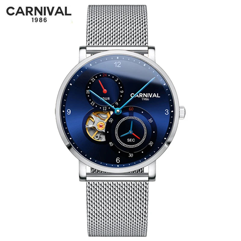 CARNIVAL Automatic Mechanical Watch Men Luxury