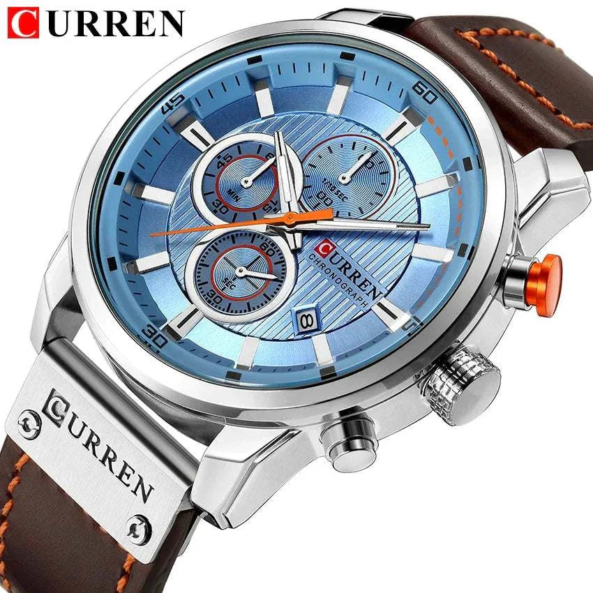 curren fashion date quartz men watch