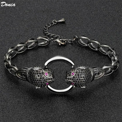 Donia Jewelry Fashion European and American titanium steel bracelet ladies animal luxury personality bracelet jewelry