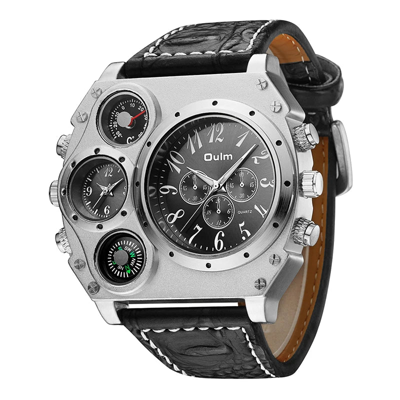 Creative Big Watch Men Chronograph Multi Dials Quartz.