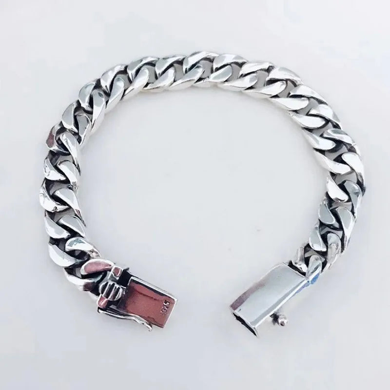 Silver Jewelry Accessories Simple Couple unisex Bracelet.