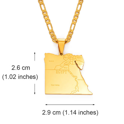 Egypt Map States Pendant Necklaces unisex.