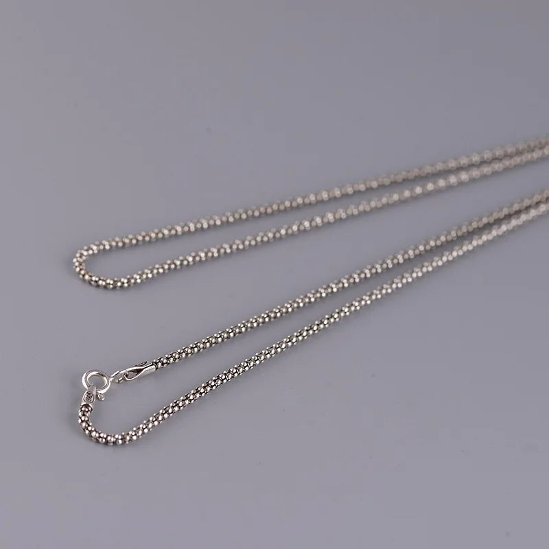 Silver Italian Chain Simple and Fresh Sweater.