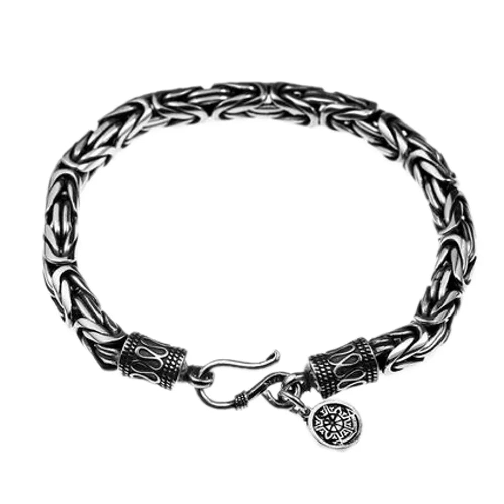 Real Solid Pure Silver Good Luck Bracelet