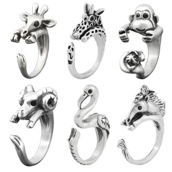 Handmade Rings – Giraffe, Deer, Goat, Horse.