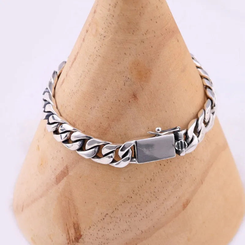 Silver Jewelry Accessories Simple Couple unisex Bracelet.