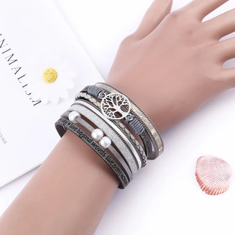 Leather Bracelets for Women Fashion Couple