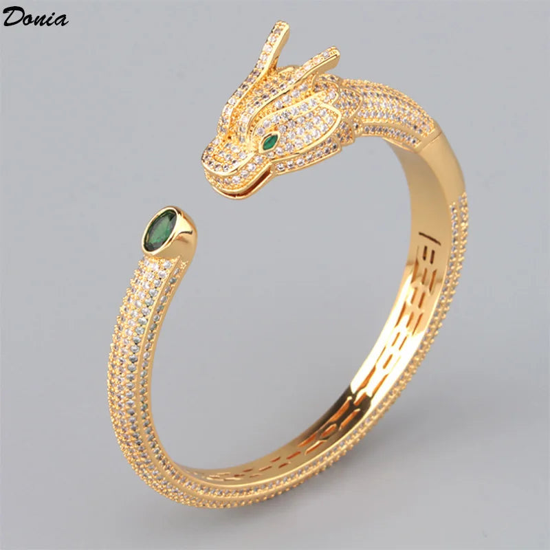 Donia jewelry Fashion European and American micro-inlaid AAA zircon bracelet luxury high-end women's jewelry ring